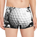 Golf Ball Breaking Wall Print Men's Boxer Briefs