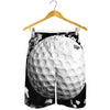 Golf Ball Breaking Wall Print Men's Shorts