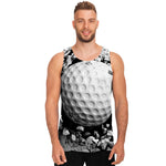 Golf Ball Breaking Wall Print Men's Tank Top