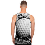 Golf Ball Breaking Wall Print Men's Tank Top