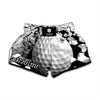 Golf Ball Breaking Wall Print Muay Thai Boxing Shorts