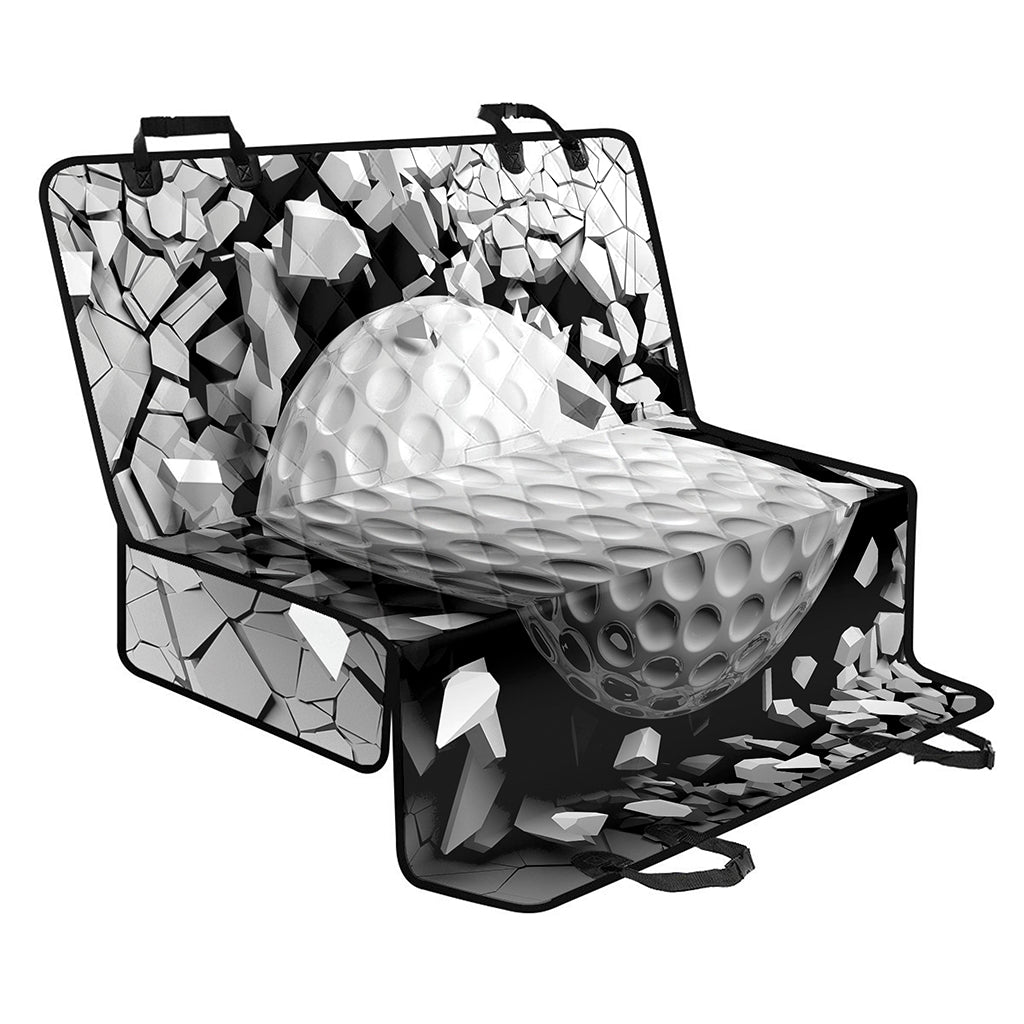 Golf Ball Breaking Wall Print Pet Car Back Seat Cover