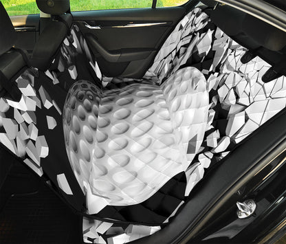 Golf Ball Breaking Wall Print Pet Car Back Seat Cover