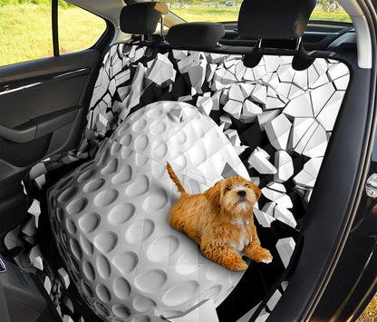 Golf Ball Breaking Wall Print Pet Car Back Seat Cover