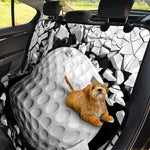 Golf Ball Breaking Wall Print Pet Car Back Seat Cover