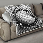 Golf Ball Breaking Wall Print Quilt