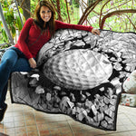Golf Ball Breaking Wall Print Quilt