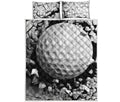 Golf Ball Breaking Wall Print Quilt Bed Set