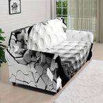Golf Ball Breaking Wall Print Sofa Cover
