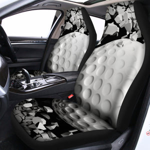 Golf Ball Breaking Wall Print Universal Fit Car Seat Covers