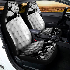 Golf Ball Breaking Wall Print Universal Fit Car Seat Covers