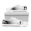 Golf Ball Breaking Wall Print White Low Top Shoes