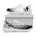 Golf Ball Breaking Wall Print White Running Shoes