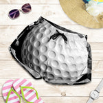 Golf Ball Breaking Wall Print Women's Shorts