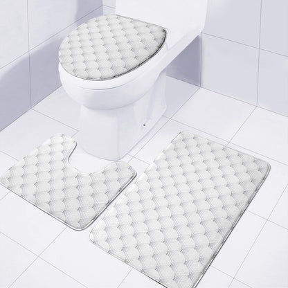 Golf Ball Pattern Print 3 Piece Bath Mat Set