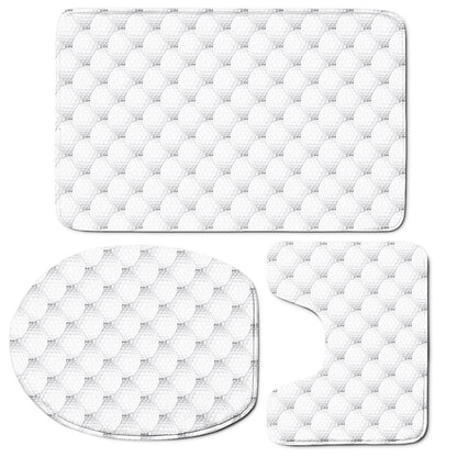 Golf Ball Pattern Print 3 Piece Bath Mat Set