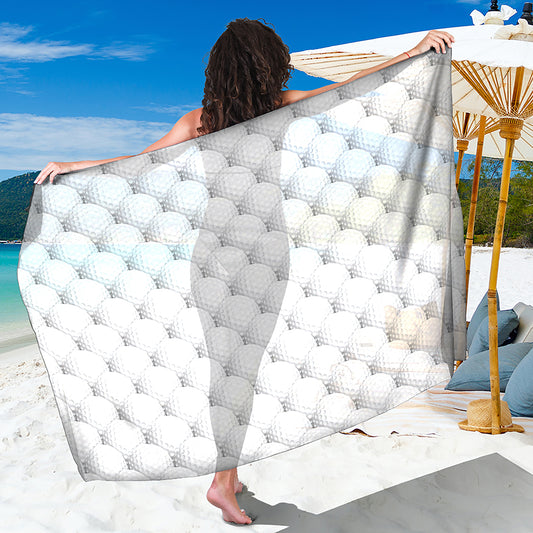 Golf Ball Pattern Print Beach Sarong Wrap