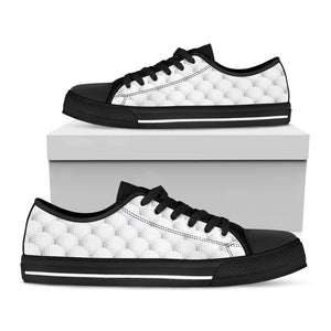 Golf Ball Pattern Print Black Low Top Shoes