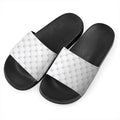 Golf Ball Pattern Print Black Slide Sandals