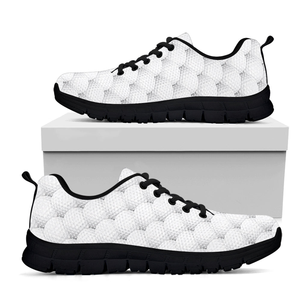 Golf Ball Pattern Print Black Sneakers