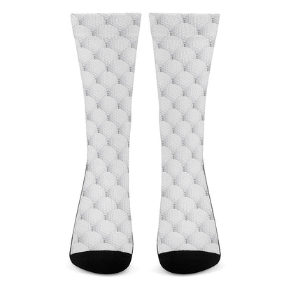 Golf Ball Pattern Print Crew Socks