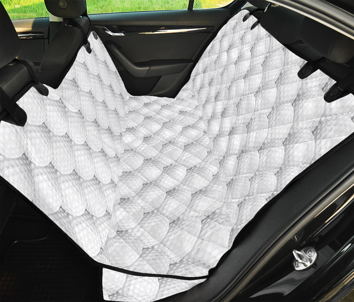 Golf Ball Pattern Print Pet Car Back Seat Cover