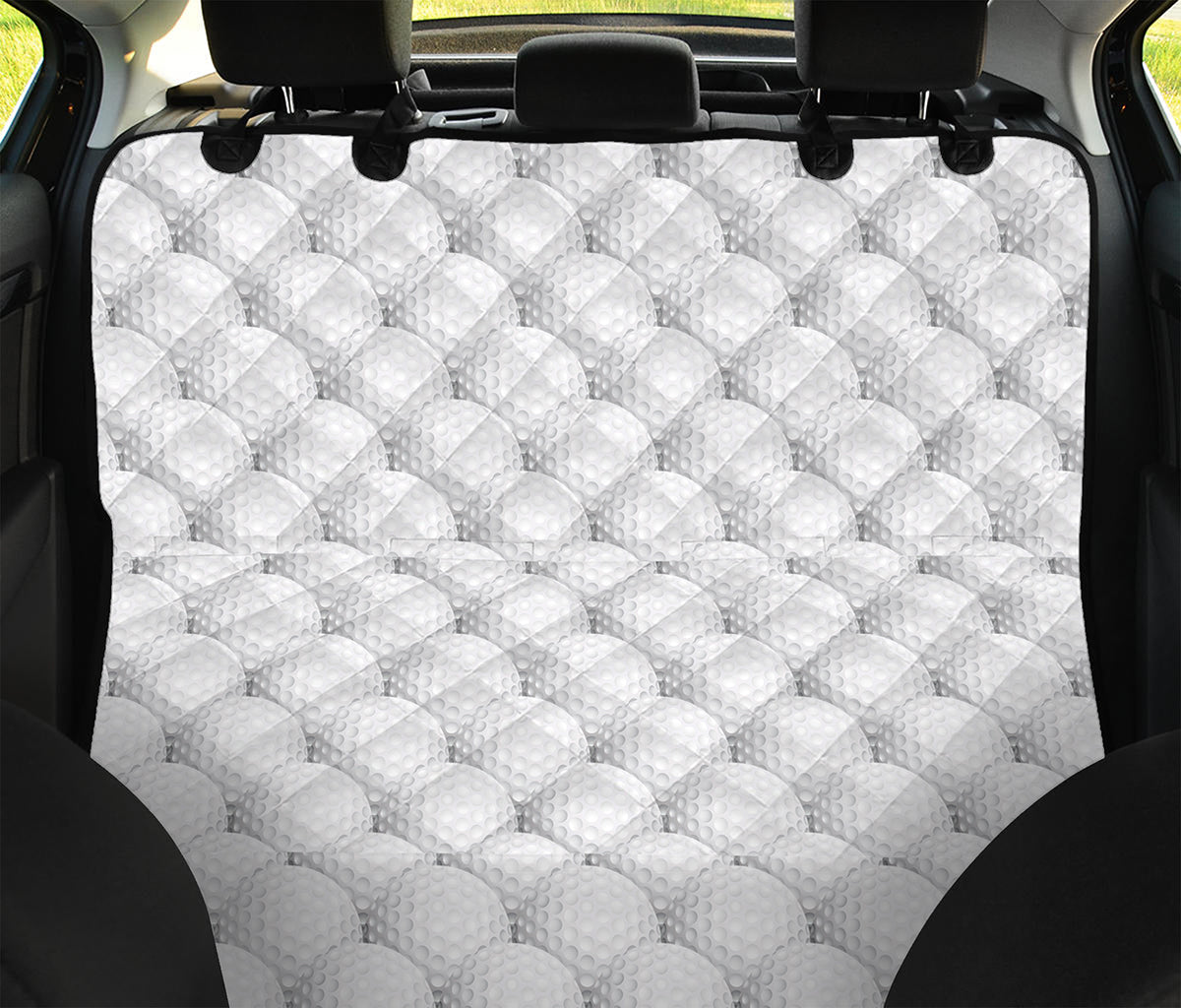 Golf Ball Pattern Print Pet Car Back Seat Cover