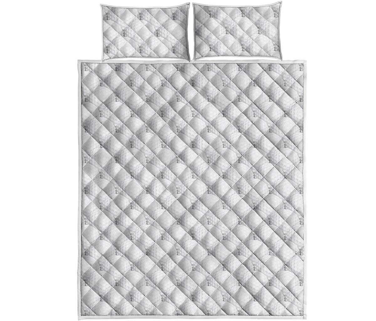 Golf Ball Pattern Print Quilt Bed Set