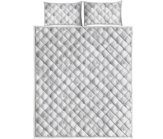 Golf Ball Pattern Print Quilt Bed Set