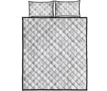 Golf Ball Pattern Print Quilt Bed Set