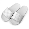 Golf Ball Pattern Print White Slide Sandals