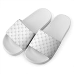 Golf Ball Pattern Print White Slide Sandals