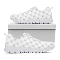 Golf Ball Pattern Print White Running Shoes