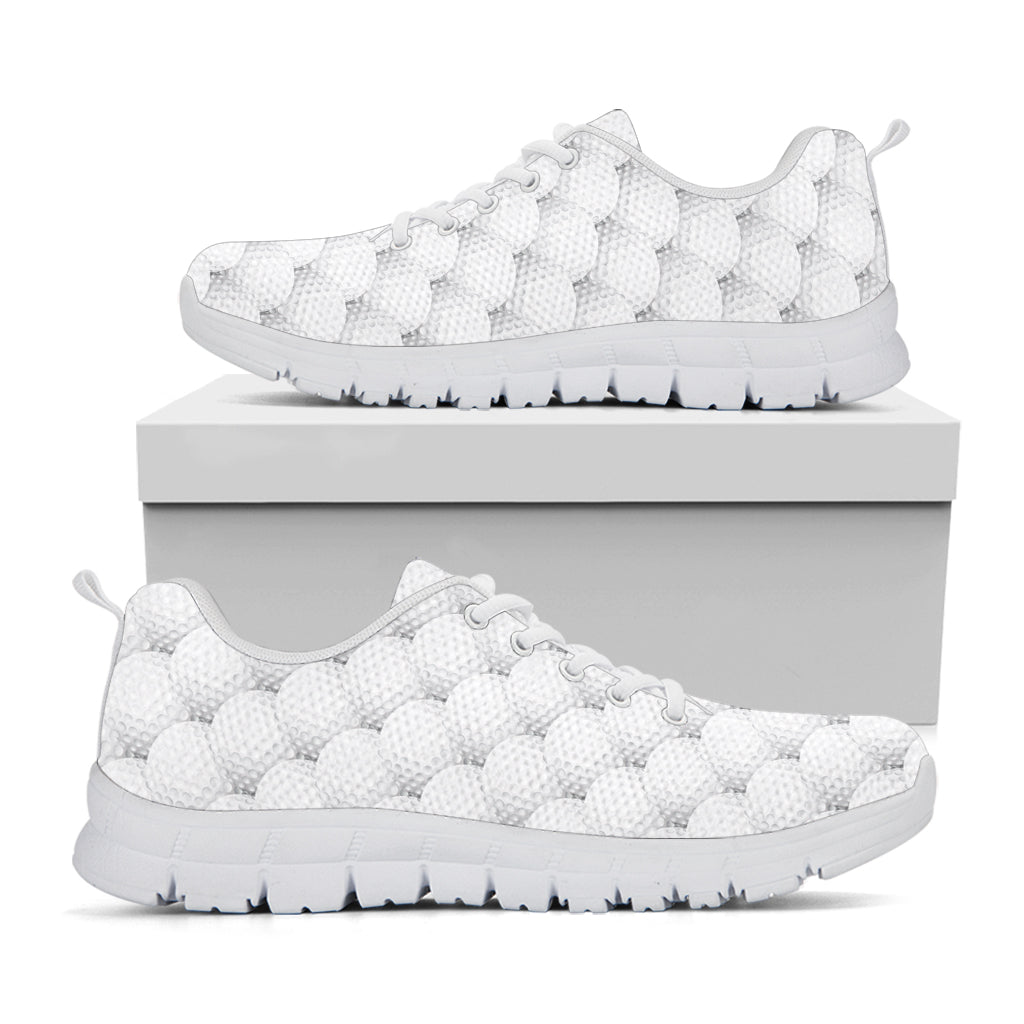 Golf Ball Pattern Print White Sneakers