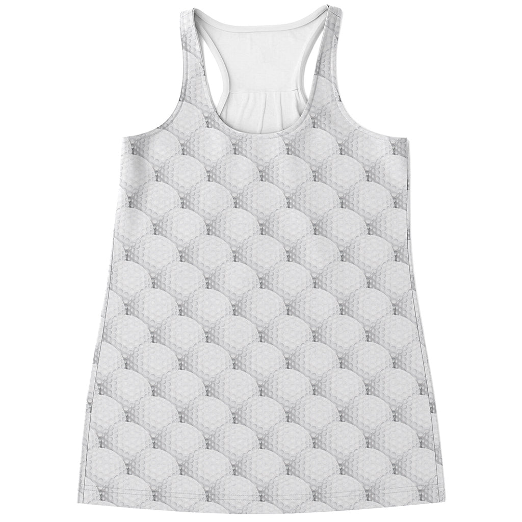 Golf Ball Pattern Print Women's Racerback Tank Top