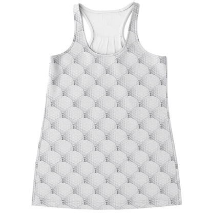 Golf Ball Pattern Print Women's Racerback Tank Top