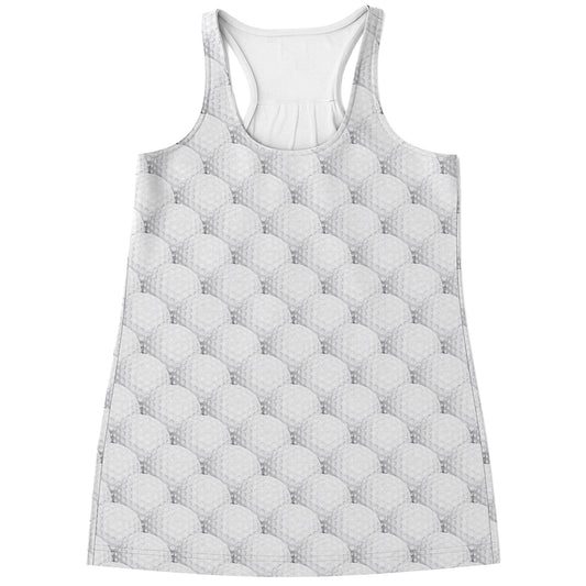 Golf Ball Pattern Print Women's Racerback Tank Top
