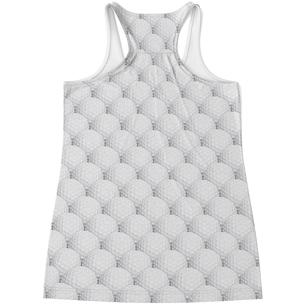 Golf Ball Pattern Print Women's Racerback Tank Top