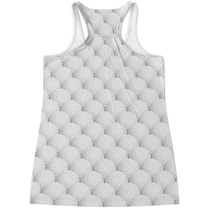 Golf Ball Pattern Print Women's Racerback Tank Top