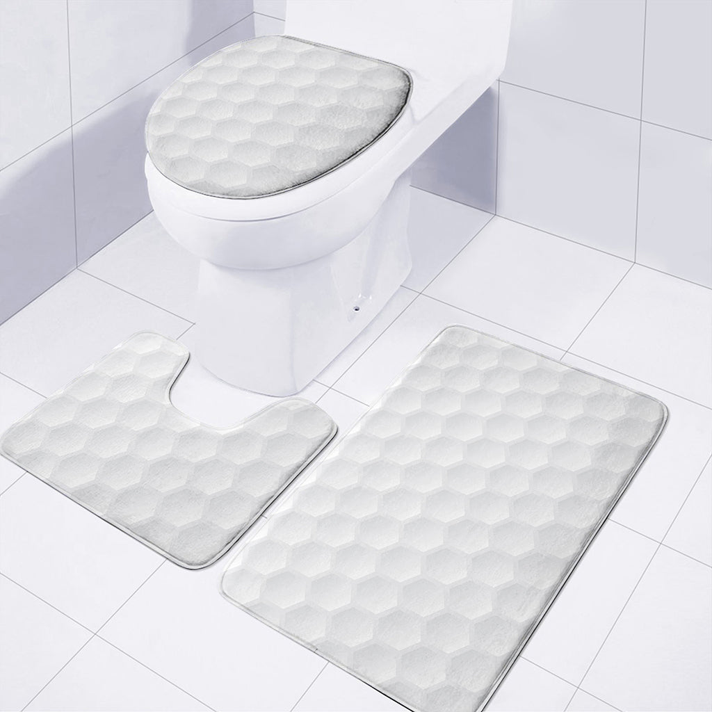 Golf Ball Print 3 Piece Bath Mat Set