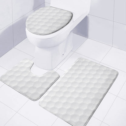 Golf Ball Print 3 Piece Bath Mat Set