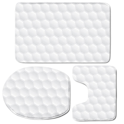 Golf Ball Print 3 Piece Bath Mat Set