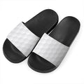 Golf Ball Print Black Slide Sandals