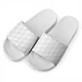 Golf Ball Print White Slide Sandals
