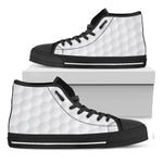 Golf Ball Texture Print Black High Top Shoes