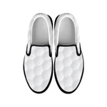 Golf Ball Texture Print Black Slip On Shoes