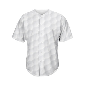 Golf Ball Texture Print Men's Baseball Jersey