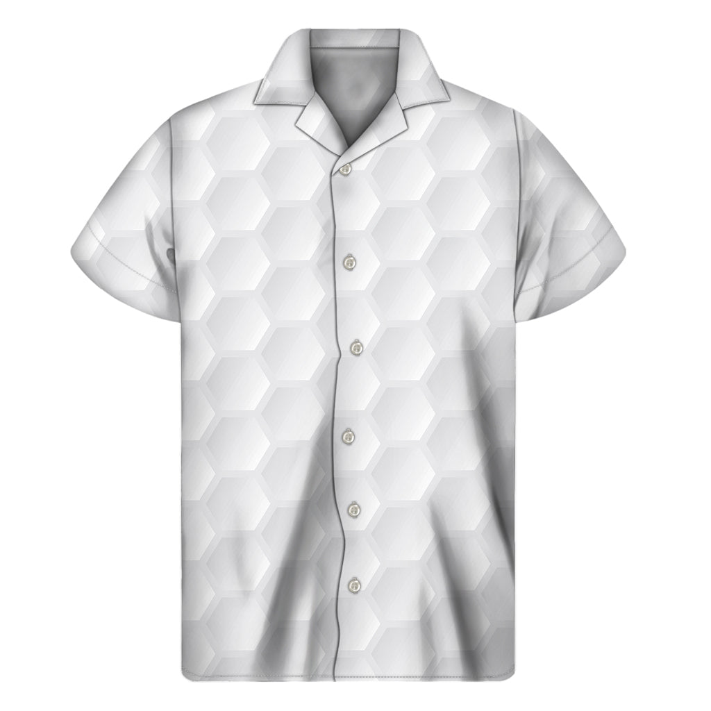 Golf Ball Texture Print Men's Short Sleeve Shirt