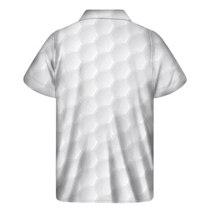 Golf Ball Texture Print Men's Short Sleeve Shirt