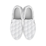 Golf Ball Texture Print White Slip On Shoes